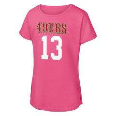 San Francisco 49ers Brock Purdy  Outerstuff Girls Youth Player Name & Number T-Shirt | NFL Hot