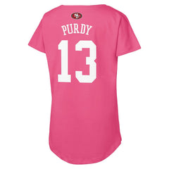 San Francisco 49ers Brock Purdy  Outerstuff Girls Youth Player Name & Number T-Shirt | NFL Hot