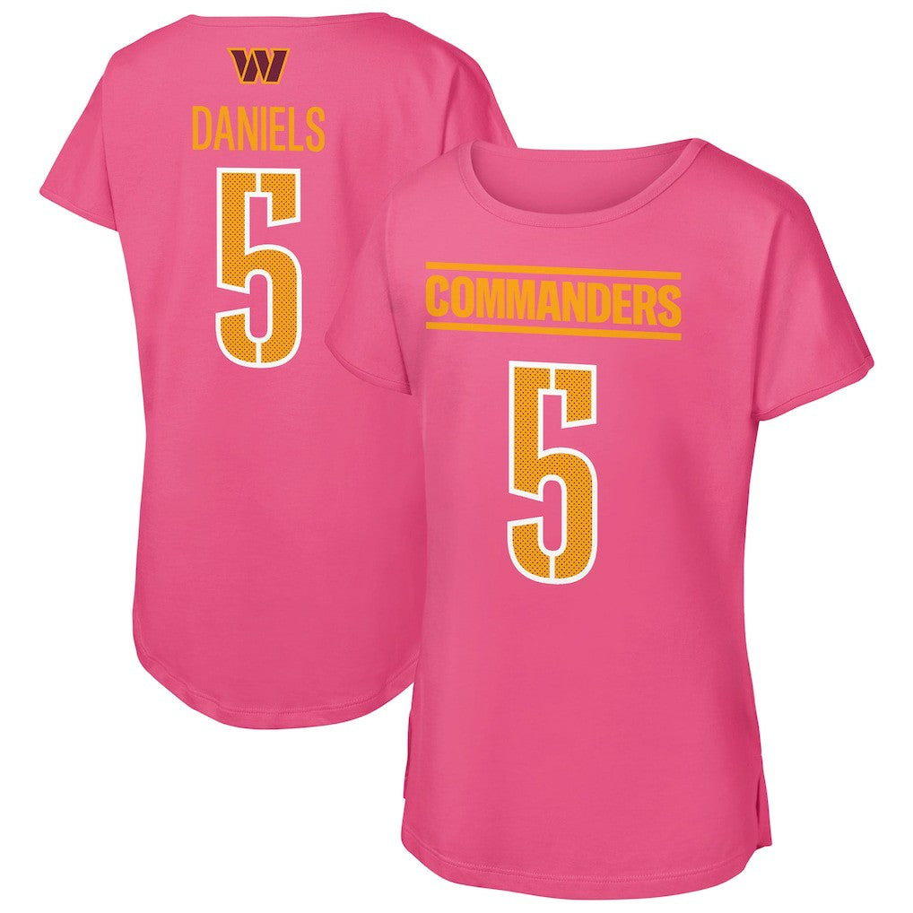 Washington Commanders Jayden Daniels  Outerstuff Girls Youth Player Name & Number T-Shirt | NFL Discount