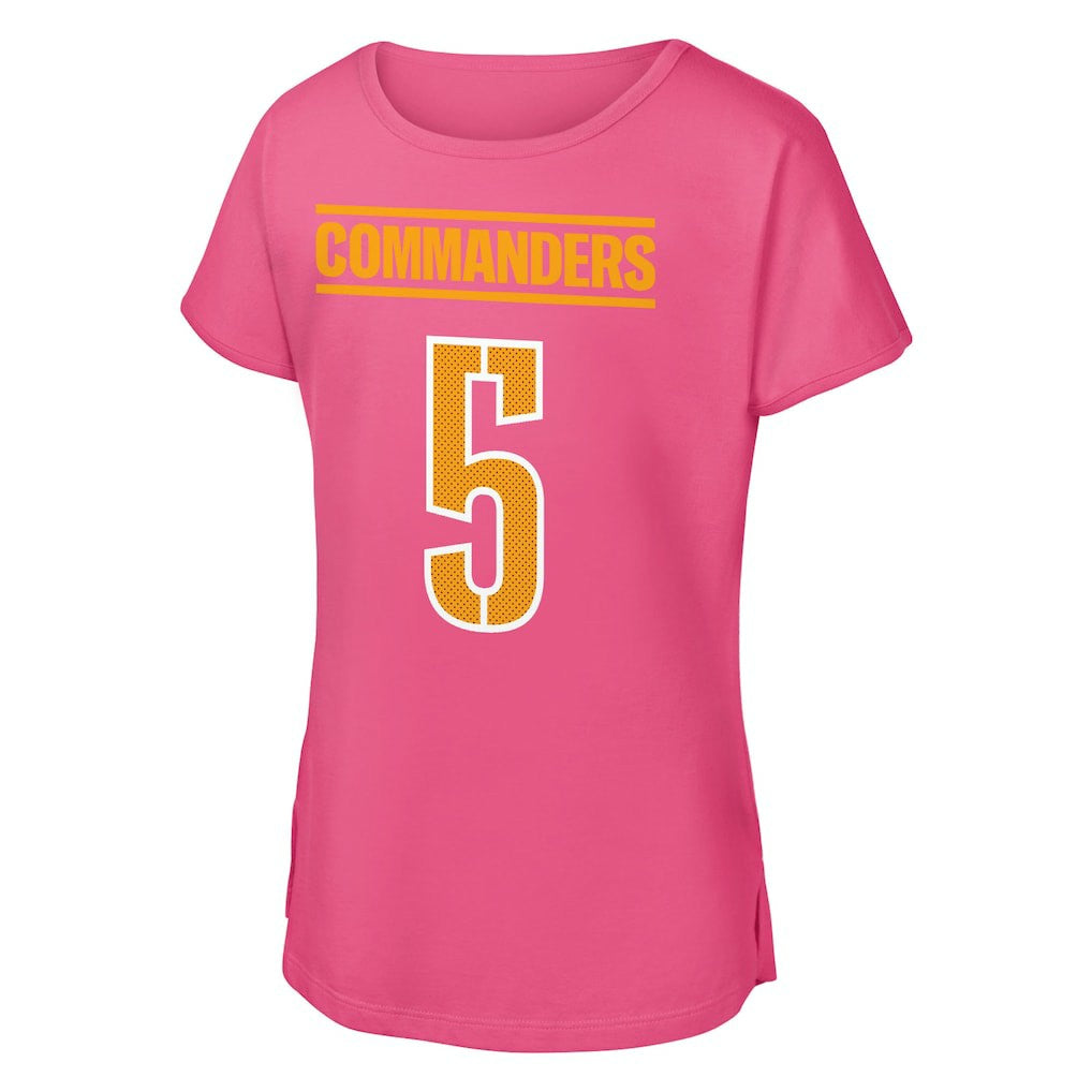 Washington Commanders Jayden Daniels  Outerstuff Girls Youth Player Name & Number T-Shirt | NFL Discount