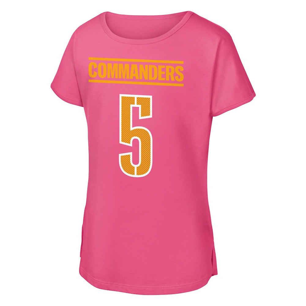 Washington Commanders Jayden Daniels  Outerstuff Girls Youth Player Name & Number T-Shirt | NFL Discount