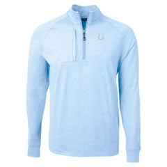 Indianapolis Colts Cutter & Buck Raglan Adapt Eco Knit Heather Quarter-Zip Top | NFL Outlet