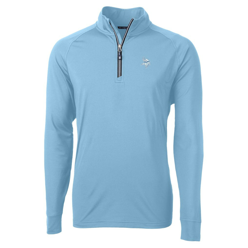 Minnesota Vikings Cutter & Buck Raglan Adapt Eco Knit Stretch Recycled Quarter-Zip Top | NFL Online