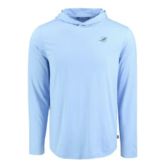Miami Dolphins Men's Cutter & Buck Coastline Epic Comfort Eco Recycled Men's Hooded Shirt | NFL Outlet
