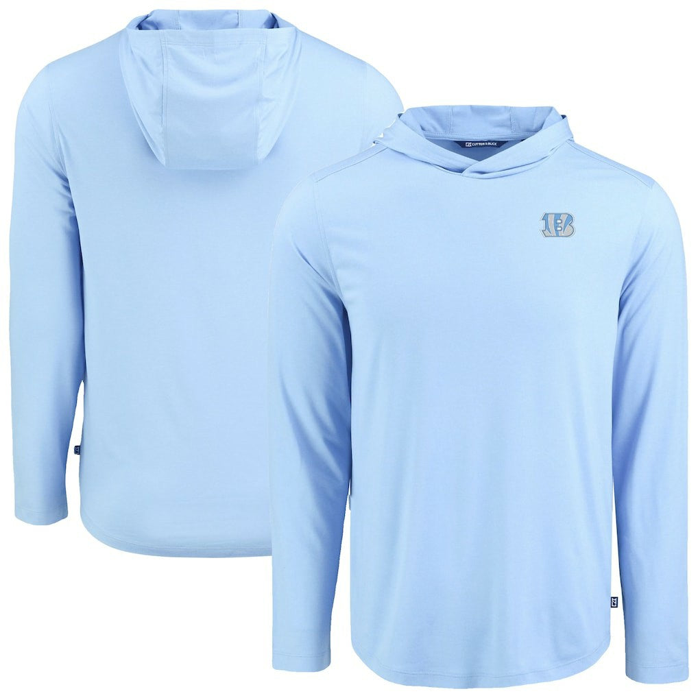 Cincinnati Bengals Men's Cutter & Buck Coastline Epic Comfort Eco Recycled Men's Hooded Shirt | NFL Outlet