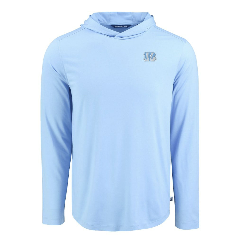 Cincinnati Bengals Men's Cutter & Buck Coastline Epic Comfort Eco Recycled Men's Hooded Shirt | NFL Outlet