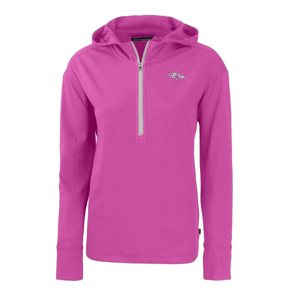 Baltimore Ravens Cutter & Buck Women's Daybreak Eco Recycled Half-Zip Hoodie | NFL Hot