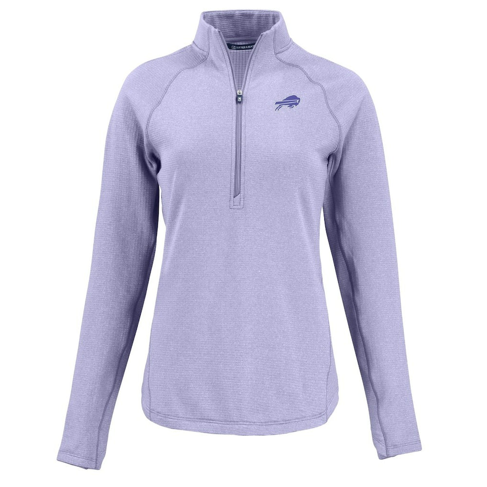 Buffalo Bills Cutter & Buck Women's Peshastin Eco Fleece Recycled Half-Zip Top | NFL New