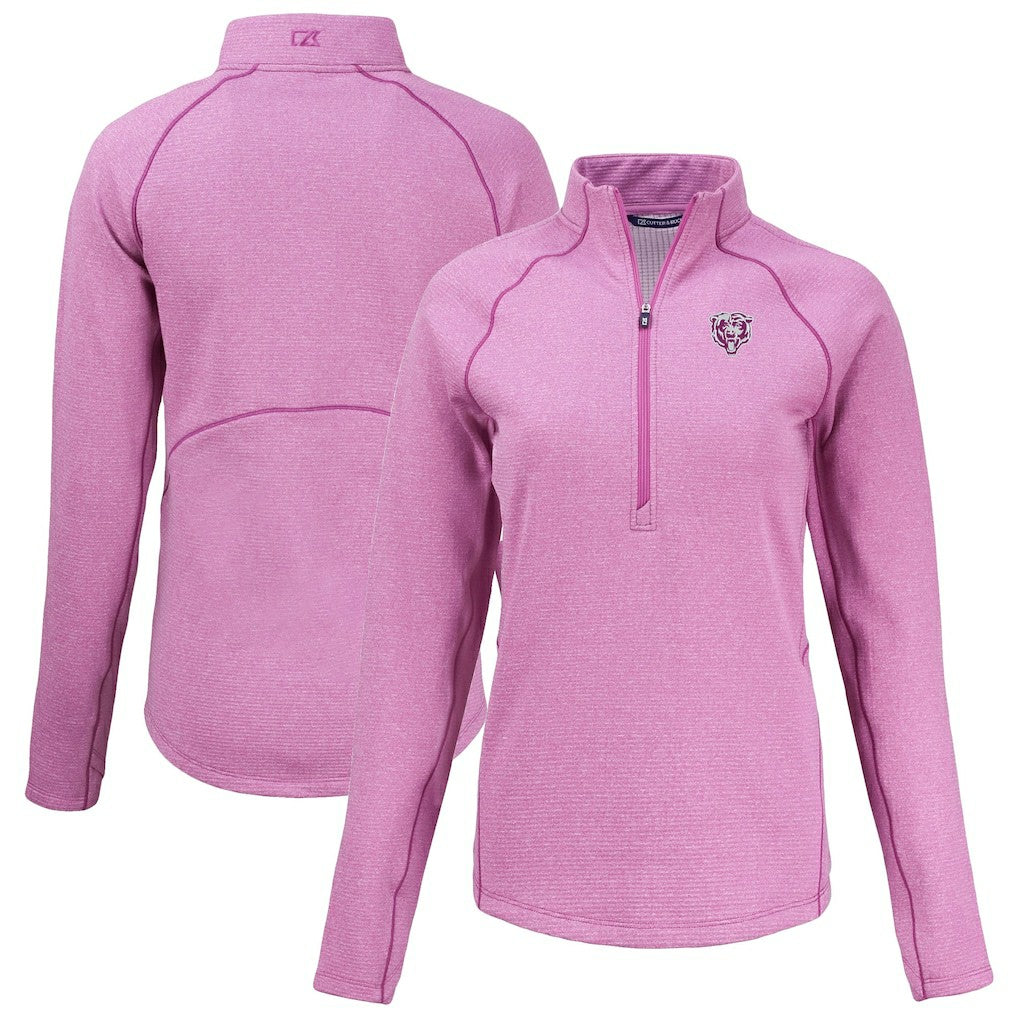 Chicago Bears Cutter & Buck Women's Peshastin Eco Fleece Recycled Half-Zip Top | NFL Hot