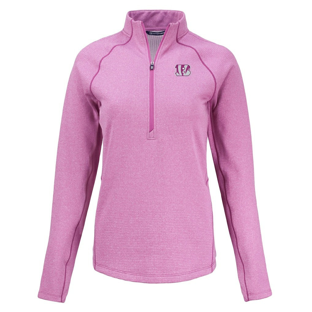 Cincinnati Bengals Cutter & Buck Women's Peshastin Eco Fleece Recycled Half-Zip Top | NFL Near me