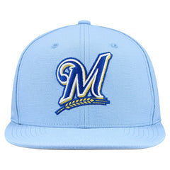 Milwaukee Brewers Mitchell & Ness Cooperstown Collection Basic Flip Snapback Hat - MLB Hats