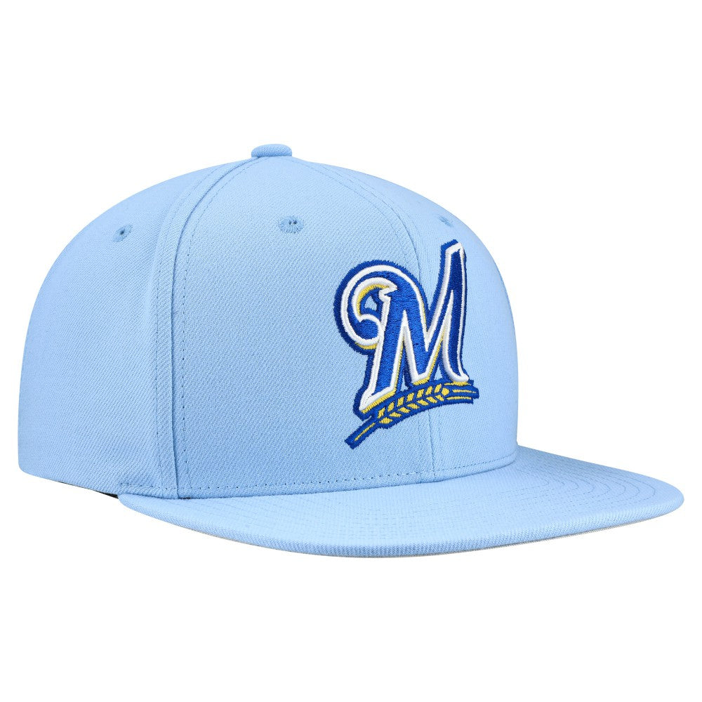Milwaukee Brewers Mitchell & Ness Cooperstown Collection Basic Flip Snapback Hat - MLB Hats