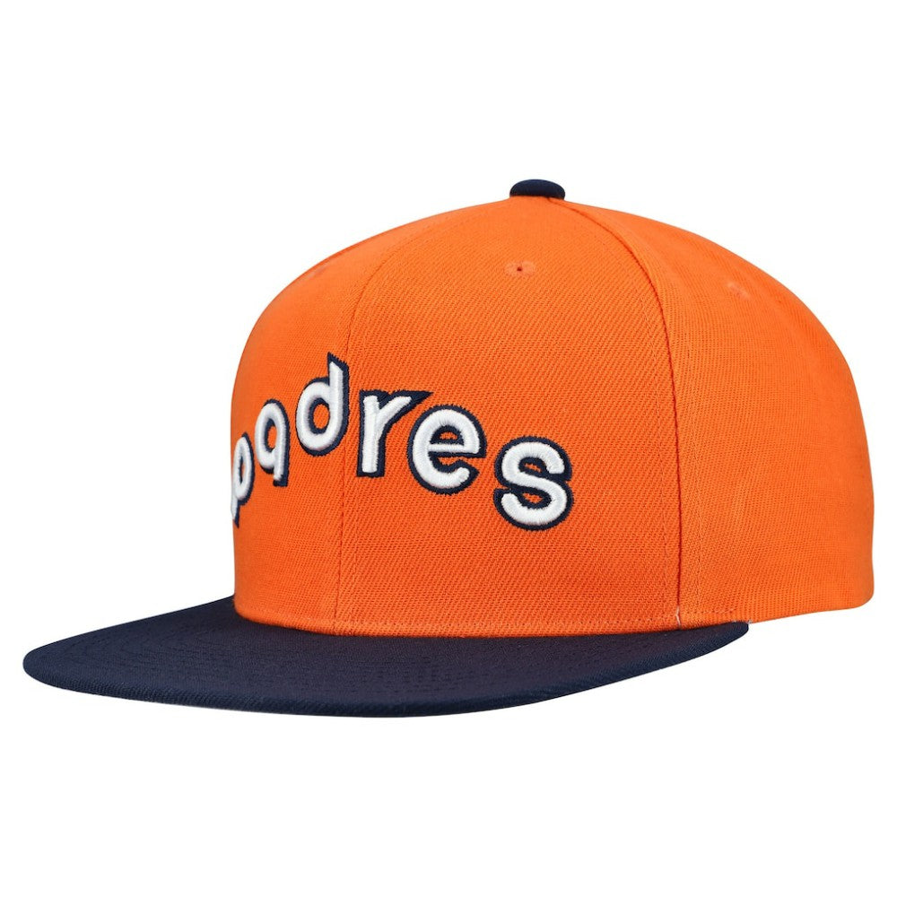 San Diego Padres Mitchell & Ness Cooperstown Collection Basic Flip Snapback Hat - MLB Hats