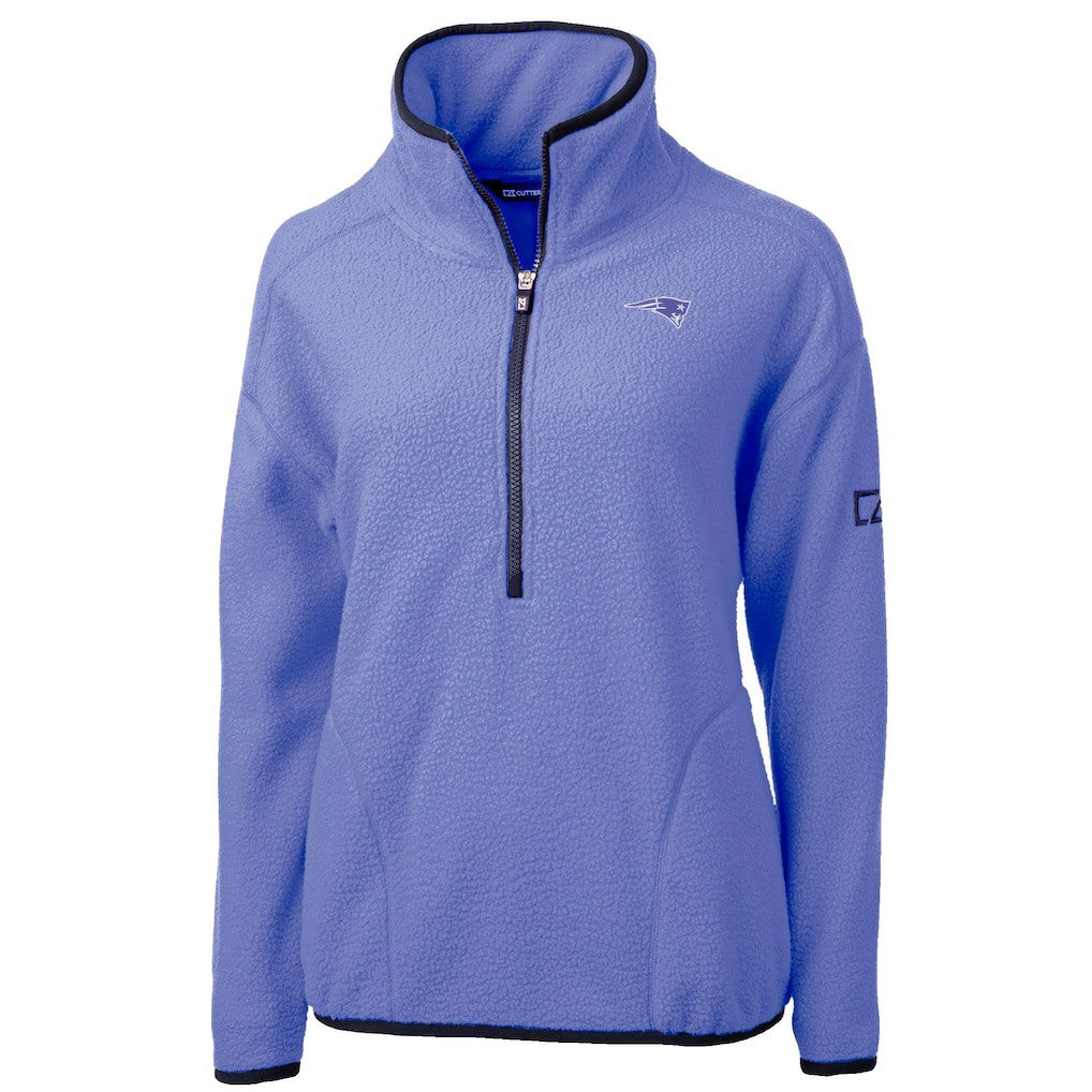 New England Patriots Cutter & Buck Women's Cascade Eco Fleece Half-Zip Jacket | NFL Sale