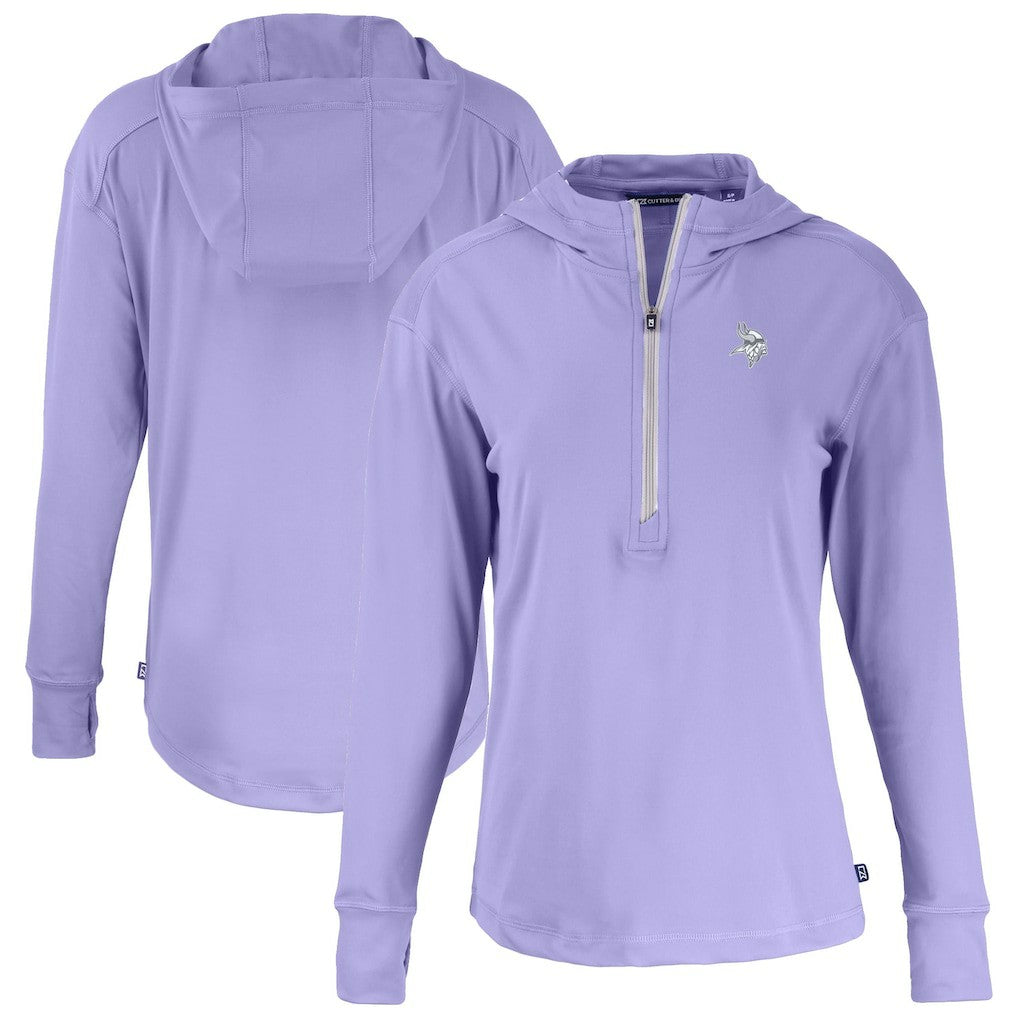 Minnesota Vikings Cutter & Buck Women's Daybreak Eco Recycled Half-Zip Hoodie | NFL Sale