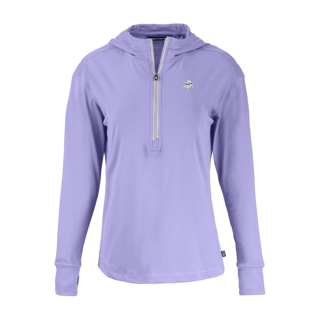 Minnesota Vikings Cutter & Buck Women's Daybreak Eco Recycled Half-Zip Hoodie | NFL Sale