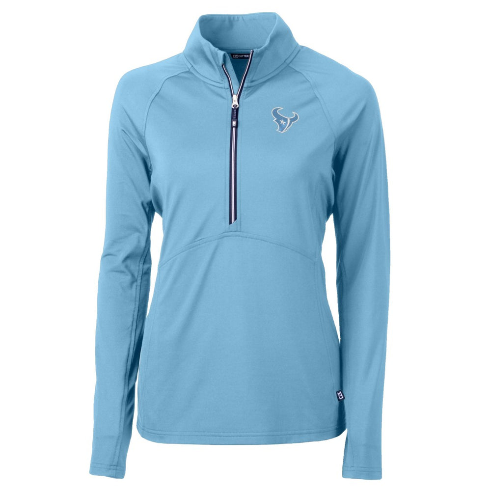 Houston Texans Cutter & Buck Women's Adapt Eco Knit Stretch Recycled Half-Zip Top | NFL New