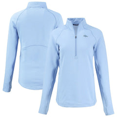 Denver Broncos Cutter & Buck Women's Peshastin Eco Fleece Recycled Half-Zip Top | NFL New