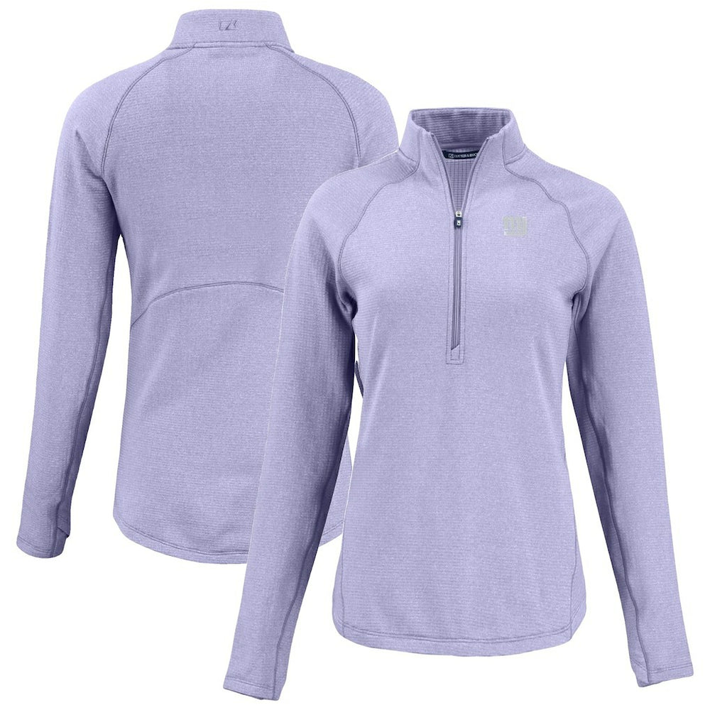 New York Giants Cutter & Buck Women's Peshastin Eco Fleece Recycled Half-Zip Top | NFL US