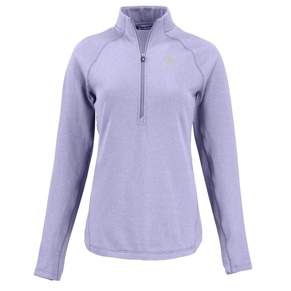 New York Giants Cutter & Buck Women's Peshastin Eco Fleece Recycled Half-Zip Top | NFL US