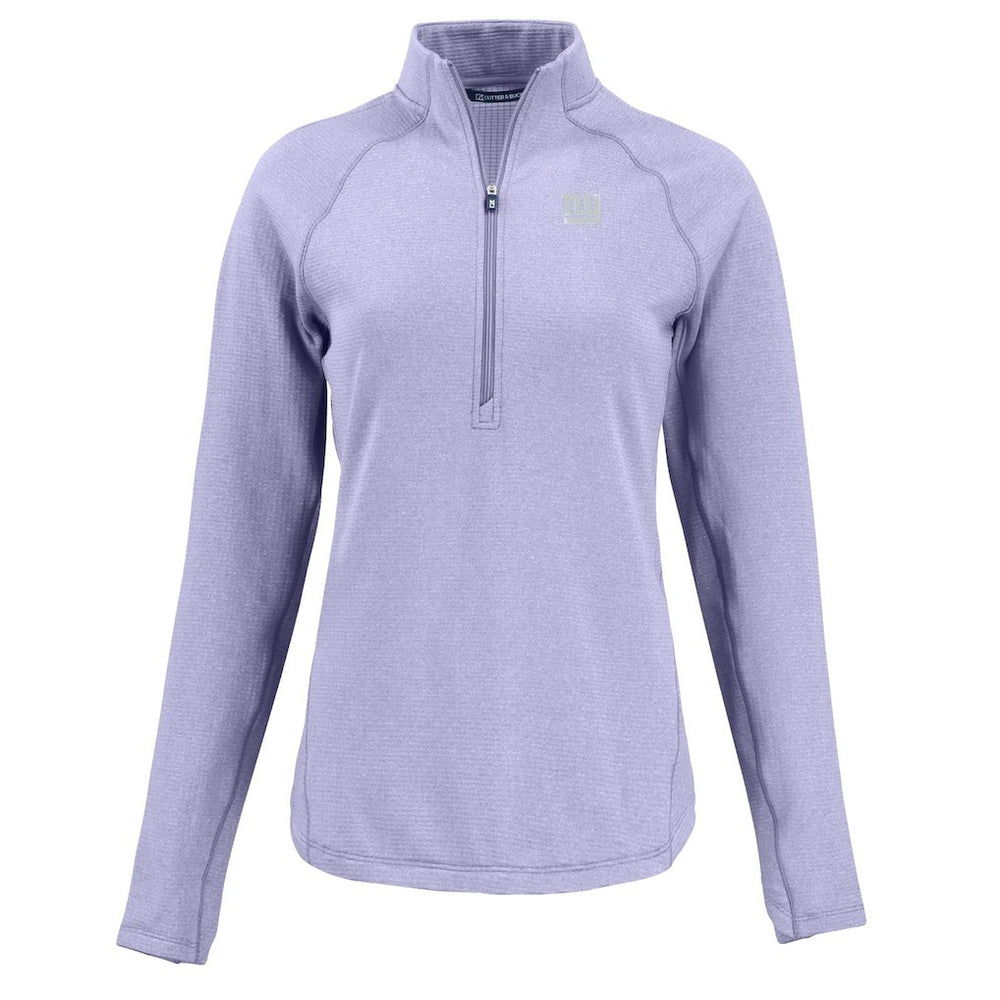 New York Giants Cutter & Buck Women's Peshastin Eco Fleece Recycled Half-Zip Top | NFL US