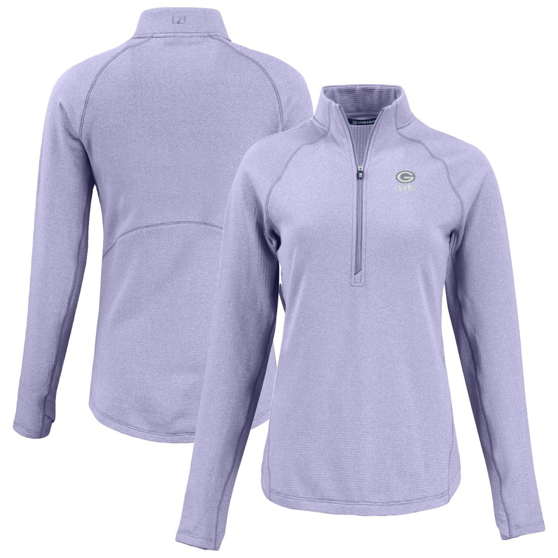 Green Bay Packers Cutter & Buck Women's Peshastin Eco Fleece Recycled Half-Zip Top | NFL Outlet