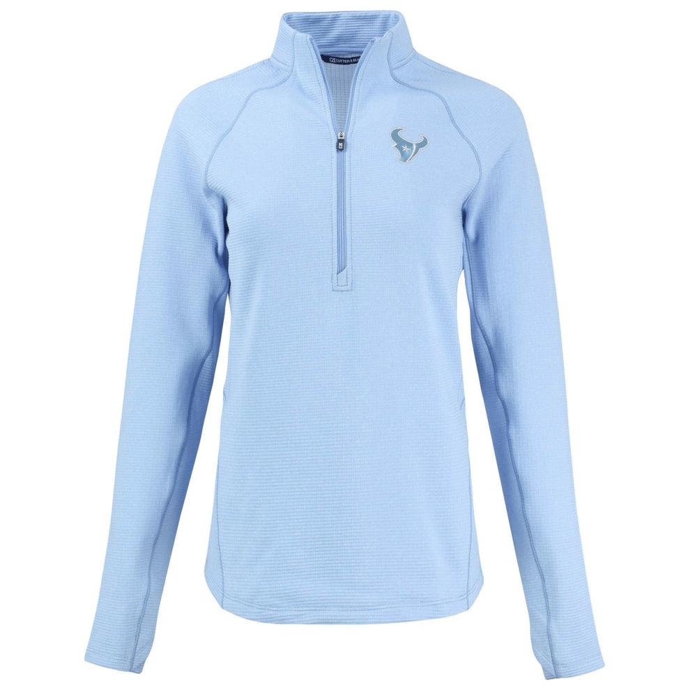 Houston Texans Cutter & Buck Women's Peshastin Eco Fleece Recycled Half-Zip Top | NFL On sale