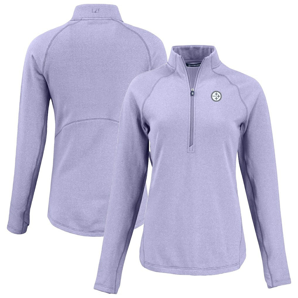 Pittsburgh Steelers Cutter & Buck Women's Peshastin Eco Fleece Recycled Half-Zip Top | NFL New