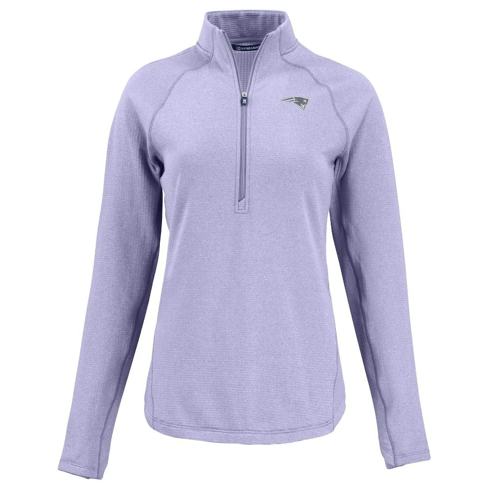 New England Patriots Cutter & Buck Women's Peshastin Eco Fleece Recycled Half-Zip Top | NFL Discount