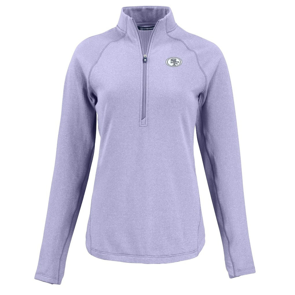 San Francisco 49ers Cutter & Buck Women's Peshastin Eco Fleece Recycled Half-Zip Top | NFL Discount