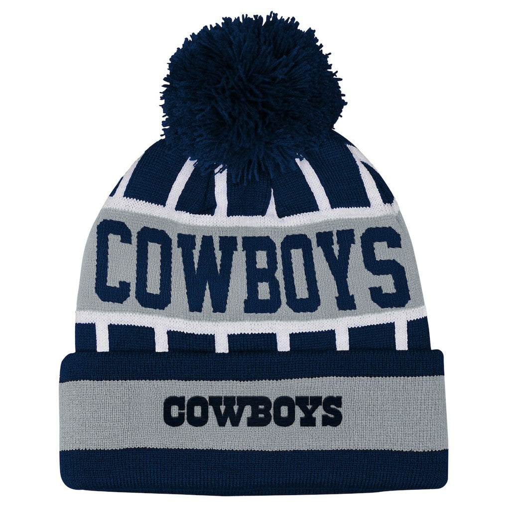 Dallas Cowboys Outerstuff Youth Go Fast Cuffed Knit Hat with Pom | NFL Hot