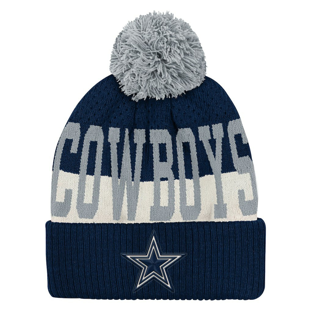 Dallas Cowboys Outerstuff Youth Modern Fan Cuffed Knit Hat with Pom | NFL Outlet