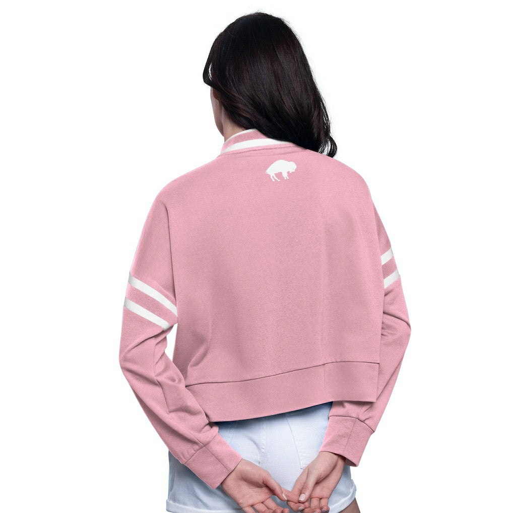 Buffalo Bills Starter Women's Power Play Cropped Pullover Sweatshirt | NFL Hot