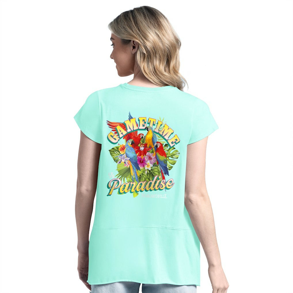 Green Bay Packers Margaritaville Women's Gametime Is Paradise T-Shirt | NFL New