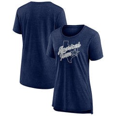 Dallas Cowboys Women's First Down Distressed Tri-Blend T-Shirt | NFL Online