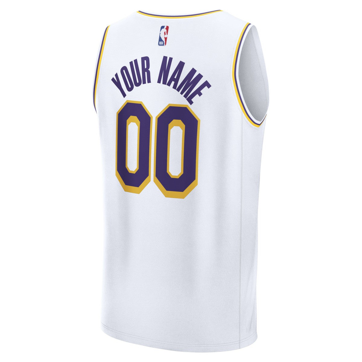 White Los Angeles Lakers Youth Fast Break Custom Replica Jersey | NBA