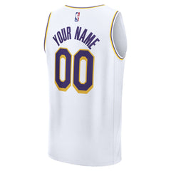 White Los Angeles Lakers Youth Fast Break Custom Replica Jersey | NBA