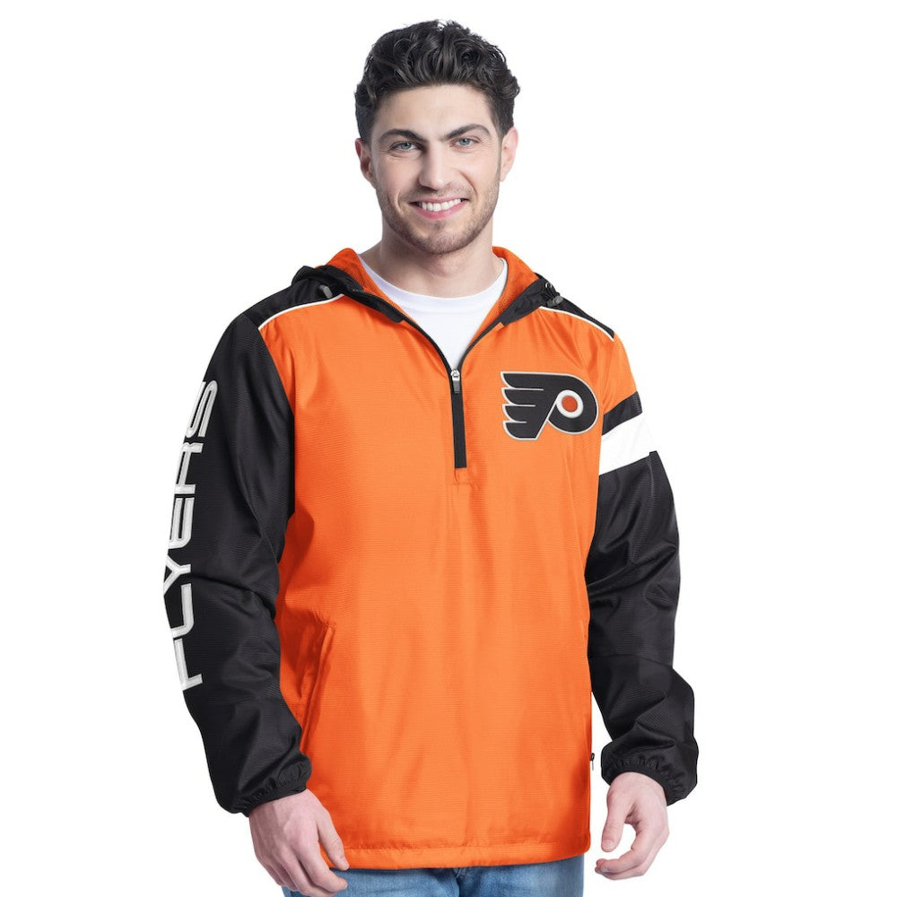 Philadelphia Flyers G-III Sports by Carl Banks Lateral Half-Zip Hoodie Jacket -  NHL Hoodies