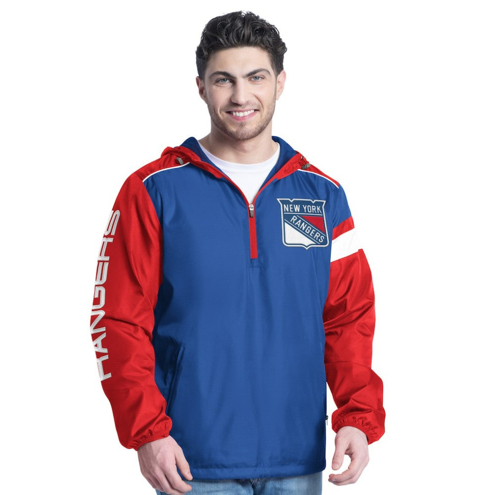 New York Rangers G-III Sports by Carl Banks Lateral Half-Zip Hoodie Jacket -  NHL Hoodies