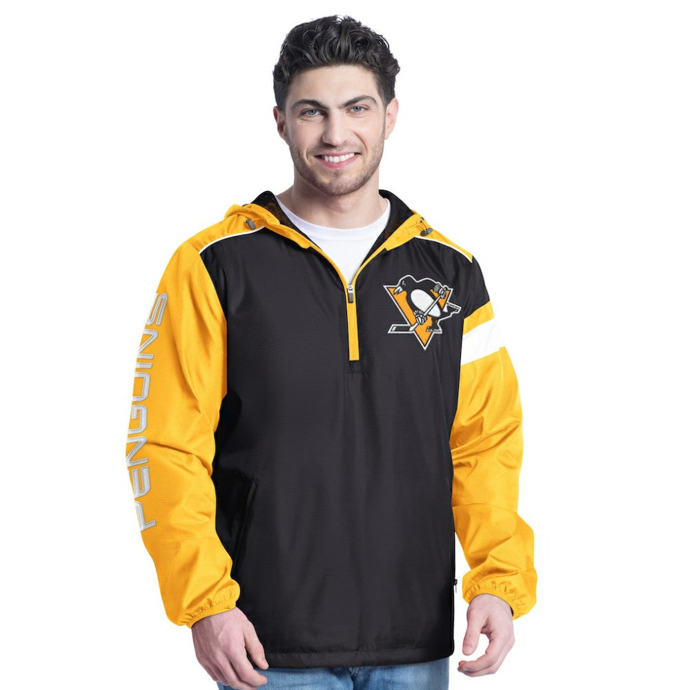 Pittsburgh Penguins G-III Sports by Carl Banks Lateral Half-Zip Hoodie Jacket -  NHL Hoodies