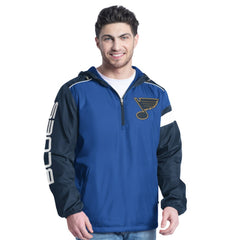St. Louis Blues G-III Sports by Carl Banks Lateral Half-Zip Hoodie Jacket -  NHL Hoodies