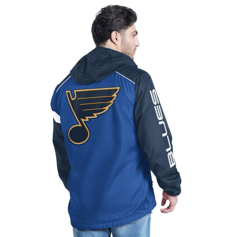 St. Louis Blues G-III Sports by Carl Banks Lateral Half-Zip Hoodie Jacket -  NHL Hoodies