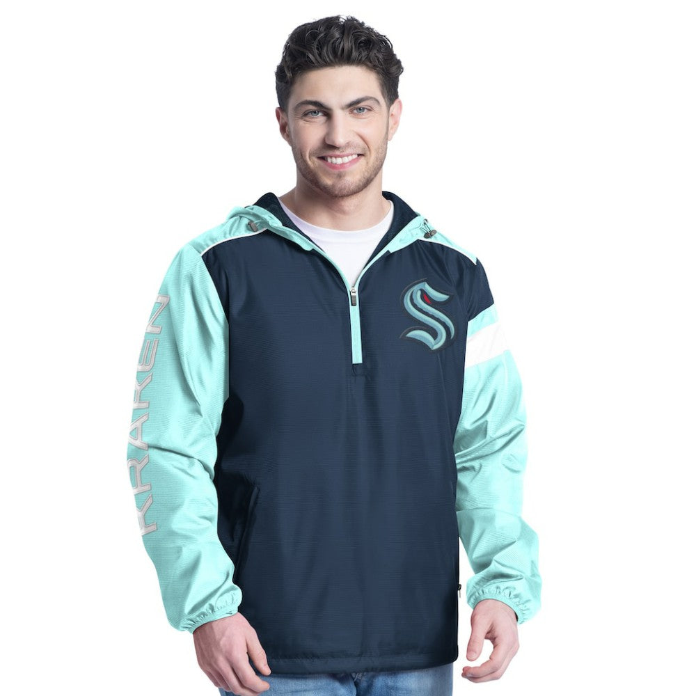 Seattle Kraken G-III Sports by Carl Banks Lateral Half-Zip Hoodie Jacket -  NHL Hoodies