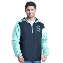 Seattle Kraken G-III Sports by Carl Banks Lateral Half-Zip Hoodie Jacket -  NHL Hoodies