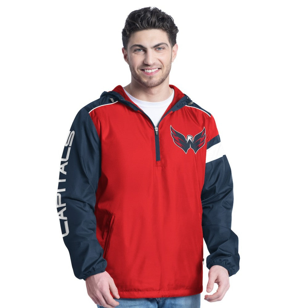 Washington Capitals G-III Sports by Carl Banks Lateral Half-Zip Hoodie Jacket -  NHL Hoodies