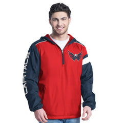 Washington Capitals G-III Sports by Carl Banks Lateral Half-Zip Hoodie Jacket -  NHL Hoodies