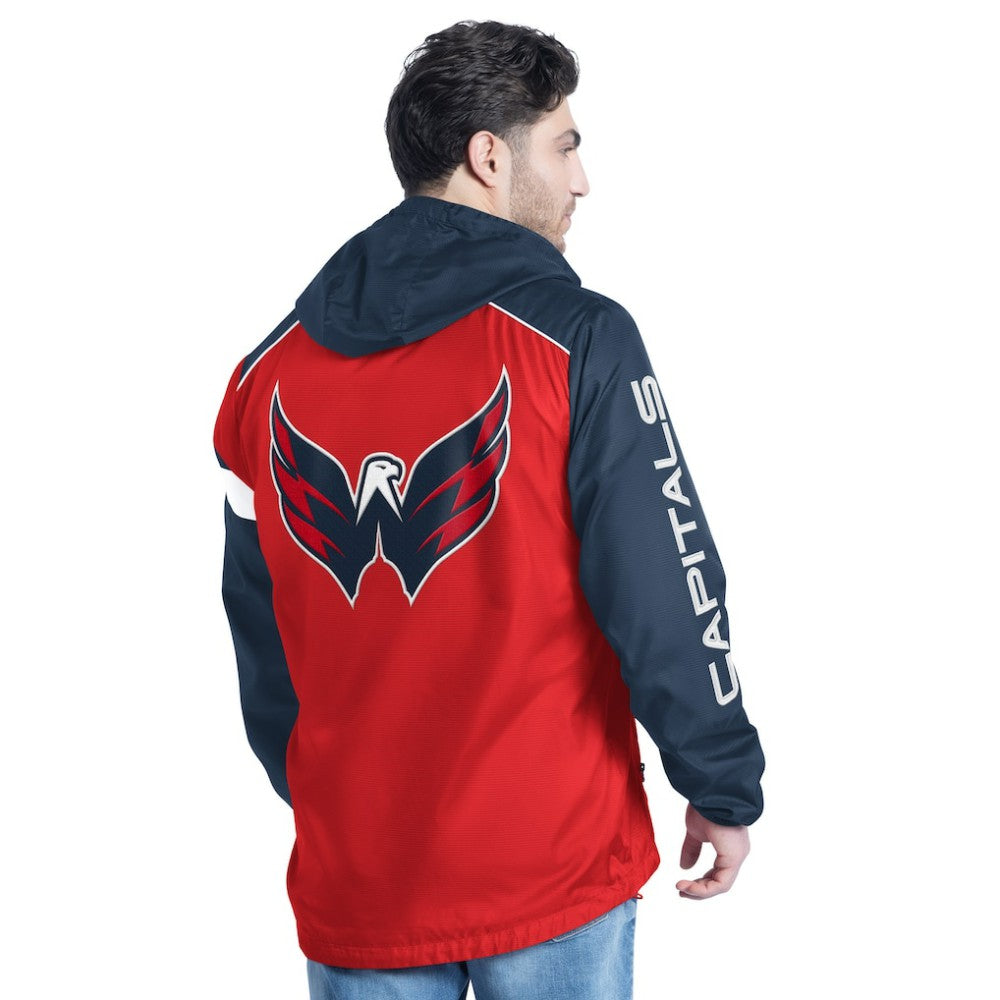 Washington Capitals G-III Sports by Carl Banks Lateral Half-Zip Hoodie Jacket -  NHL Hoodies