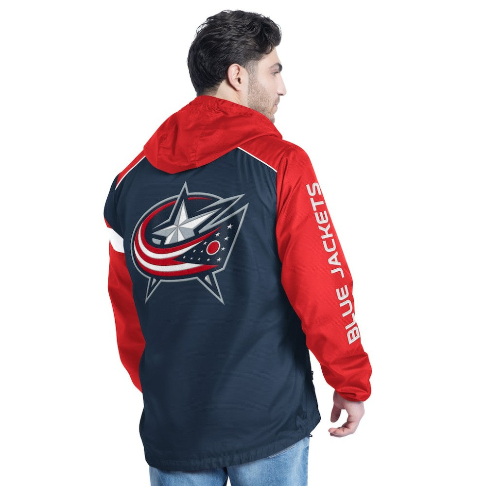 Columbus Blue Jackets G-III Sports by Carl Banks Lateral Half-Zip Hoodie Jacket -  NHL Hoodies