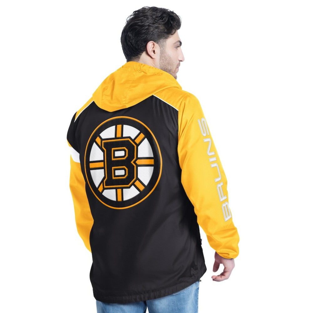 Boston Bruins G-III Sports by Carl Banks Lateral Half-Zip Hoodie Jacket -  NHL Hoodies