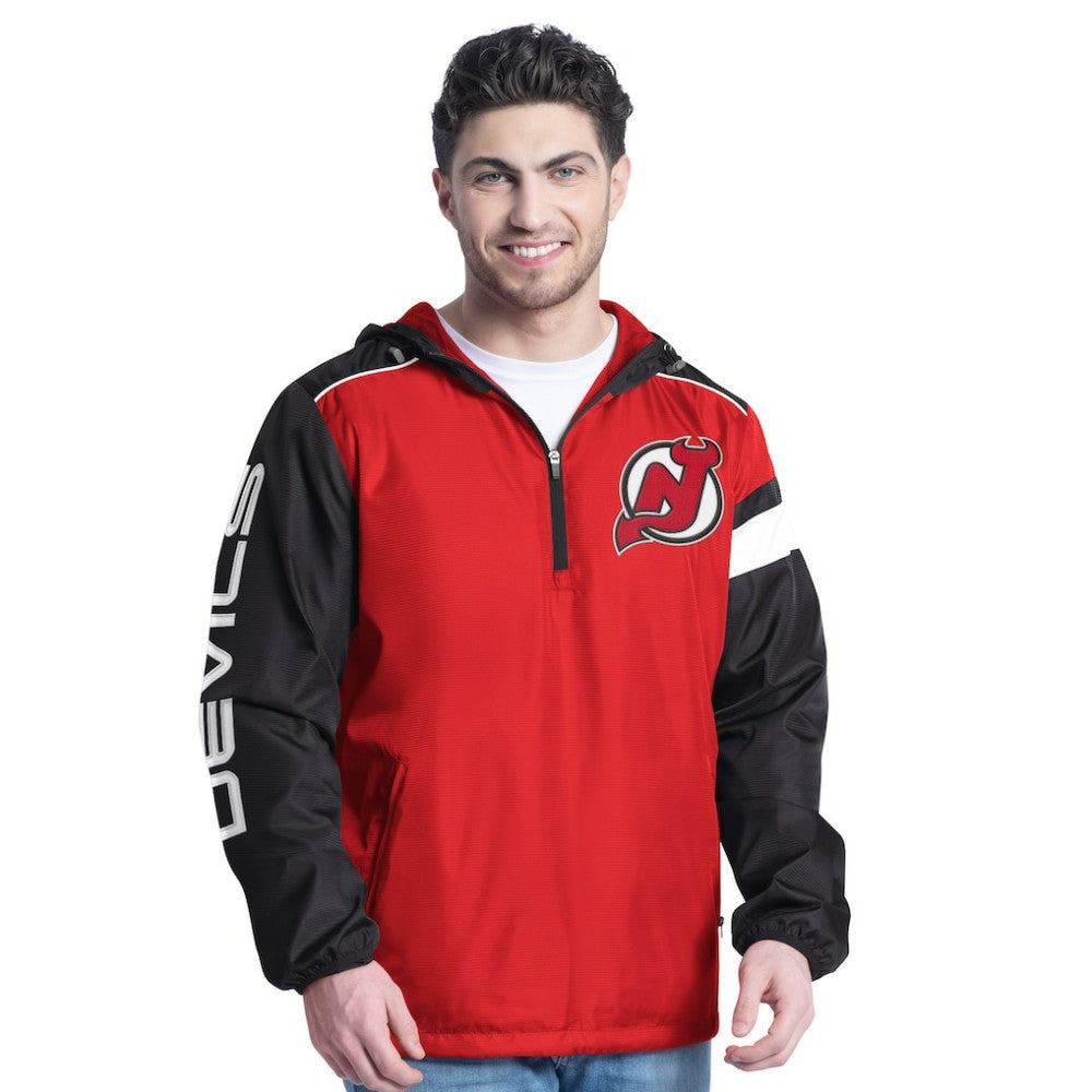 New Jersey Devils G-III Sports by Carl Banks Lateral Half-Zip Hoodie Jacket -  NHL Jerseys